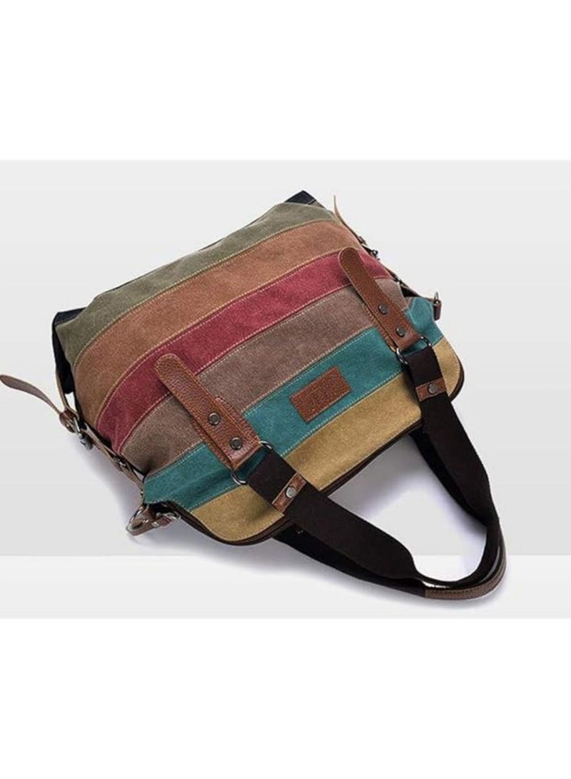 حقيبة كروس نسائية من القماش، حقيبة كروس كبيرة، حقيبة كتف للسفر، حقيبة كتف نسائية مع جيوب متعددة، حقيبة حمل كلاسيكية متعددة الألوان، حقيبة ظهر يومية محمولة - Image 5